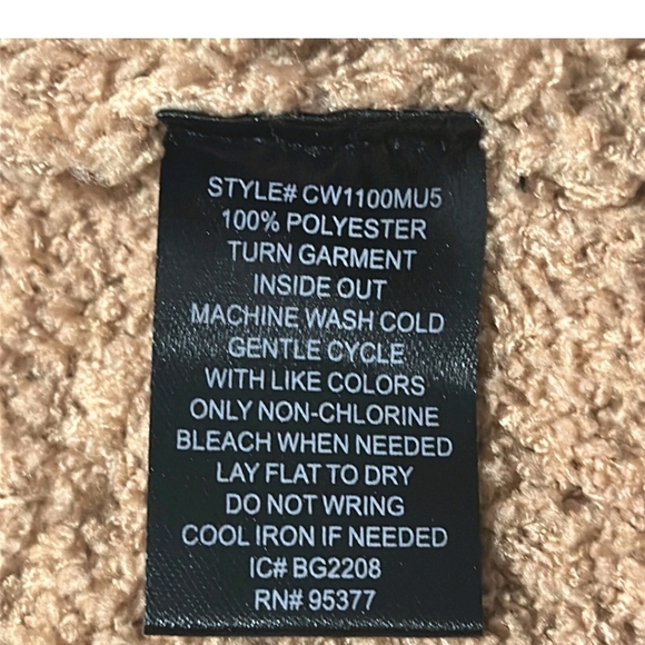 Sanctuary Tan Brown V-Neck Knitted Long Sleeve Oversized Sweater Size S NWT - Picture 7 of 8